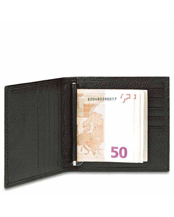 PIQUADRO - Portafoglio con molla porta dollari in - Nero - PU1666MO/N su