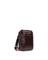 Piquadro – Herren-Ledertasche mit zwei Fächern für das iPad Mini und Schulterriemen, Blue Square