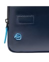 Piquadro – Horizontale Umhängetasche mit einem Fach für das iPad Mini, Blue Square