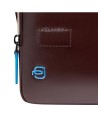 Piquadro – Horizontal crossbody bag with 1 compartment for an iPad Mini, Blue Square