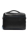 Piquadro – 15.6-inch laptop bag with double handles and 2 compartments, Blue Square