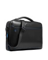 Piquadro – Laptoptasche für 15,6-Zoll-Geräte mit zwei Tragegriffen und zwei Fächern, Blue Square