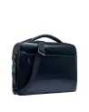 Piquadro – Laptoptasche für 15,6-Zoll-Geräte mit zwei Tragegriffen und zwei Fächern, Blue Square