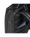 Piquadro - Men's Fast-Check Backpack with 3 Compartments and Space for a 15.6-inch Laptop, Blue Square
