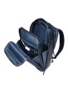 Piquadro - Men's Fast-Check Backpack with 3 Compartments and Space for a 15.6-inch Laptop, Blue Square