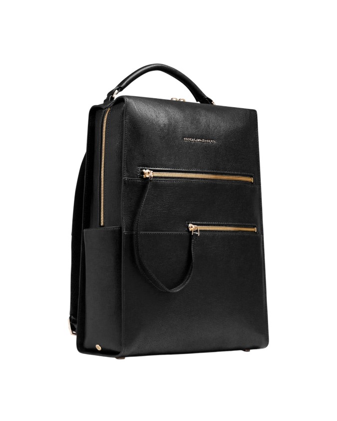  Piquadro – Zaino donna in pelle porta pc 14’’ con tasche