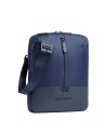 Piquadro - Herrentasche für ein 11-Zoll-iPad aus Leder und Stoff mit Schulterriemen