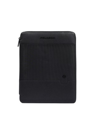 Piquadro - Portablocco in pelle e tessuto porta iPad