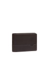 Piquadro - Men's leather and fabric wallet with RFID document holder