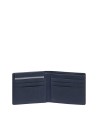 Piquadro - Herrenbrieftasche aus Leder und Stoff mit herausnehmbarem Dokumentenfach