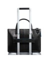 Piquadro - 14-Zoll-Laptoptasche aus Leder mit Schulterriemen Blue Square