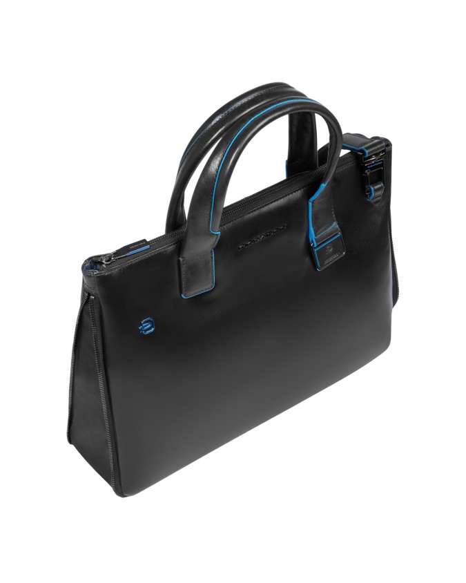  Piquadro - Cartella porta pc 14'' in pelle con tracolla Blue