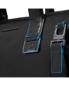  Piquadro - Cartella porta pc 14'' in pelle con tracolla Blue