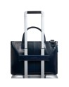  Piquadro - Cartella porta pc 14'' in pelle con tracolla Blue