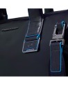  Piquadro - Cartella porta pc 14'' in pelle con tracolla Blue