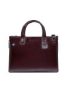 Piquadro - 14-Zoll-Laptoptasche aus Leder mit Schulterriemen Blue Square