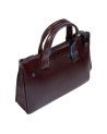Piquadro - 14-Zoll-Laptoptasche aus Leder mit Schulterriemen Blue Square