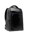 Piquadro - Men's Leather Backpack with Fast-Check 14'' Laptop Compartment - Blue Square