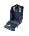 Piquadro - Men's Leather Backpack with Fast-Check 14'' Laptop Compartment - Blue Square