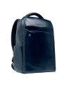 Piquadro - Men's Leather Backpack with Fast-Check 14'' Laptop Compartment - Blue Square