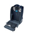 Piquadro - Men's Leather Backpack with Fast-Check 14'' Laptop Compartment - Blue Square