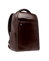 Piquadro - Men's Leather Backpack with Fast-Check 14'' Laptop Compartment - Blue Square