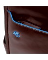 Piquadro - Men's Leather Backpack with Fast-Check 14'' Laptop Compartment - Blue Square