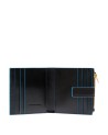 Piquadro - Women's leather wallet with coin purse by Blue Square