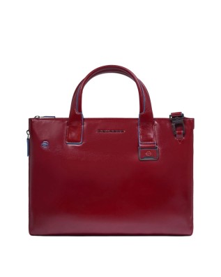  Piquadro - Cartella porta pc 14'' in pelle con tracolla Blue