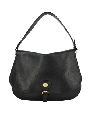  The Bridge - Borsa a spalla in pelle grande con patta frontale 2