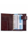 PIQUADRO - Organizer medio con patta in pelle mogano - Mogano -