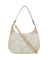 Alviero Martini Prima Classe - Geo White Fabric Shoulder Bag with Shoulder Strap
