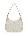 Alviero Martini Prima Classe - Geo White Fabric Shoulder Bag with Shoulder Strap