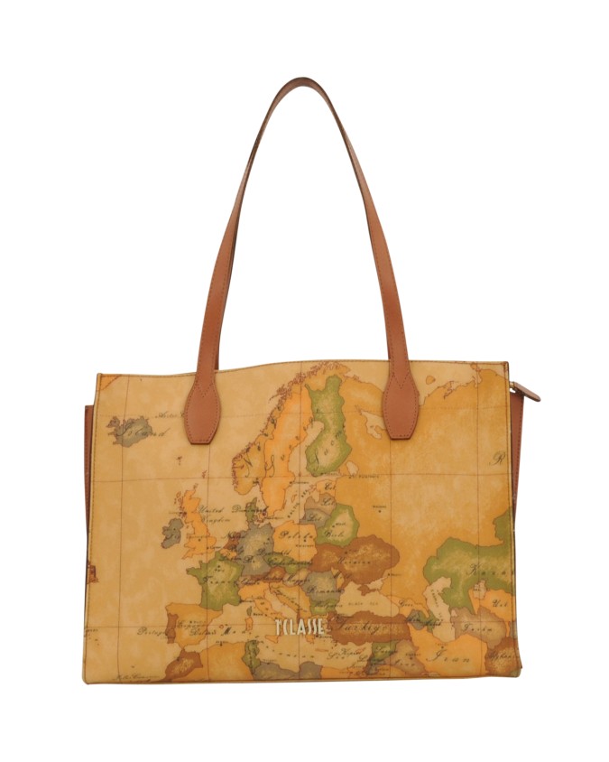  Alviero Martini Prima Classe - Borsa Shopping in Tessuto Geo