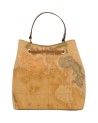 Alviero Martini Prima Classe - Bucket Bag with Drawstring in Geo Classic Fabric