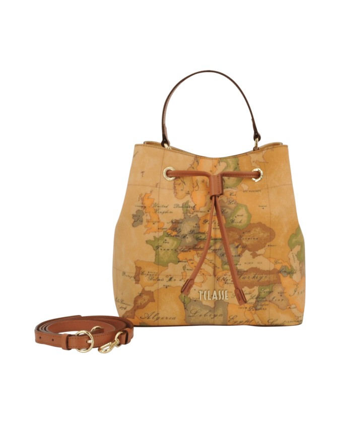  Alviero Martini Prima Classe - Borsa a Secchiello con Coulisse