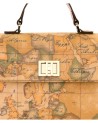 Alviero Martini Prima Classe – Mini-Tragetasche mit Klappe aus Geo Classic-Stoff