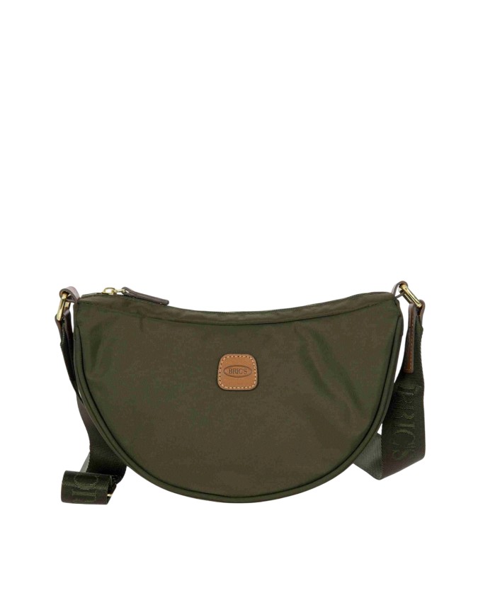Bric's - Borsa a tracolla mezzaluna piccola in tessuto