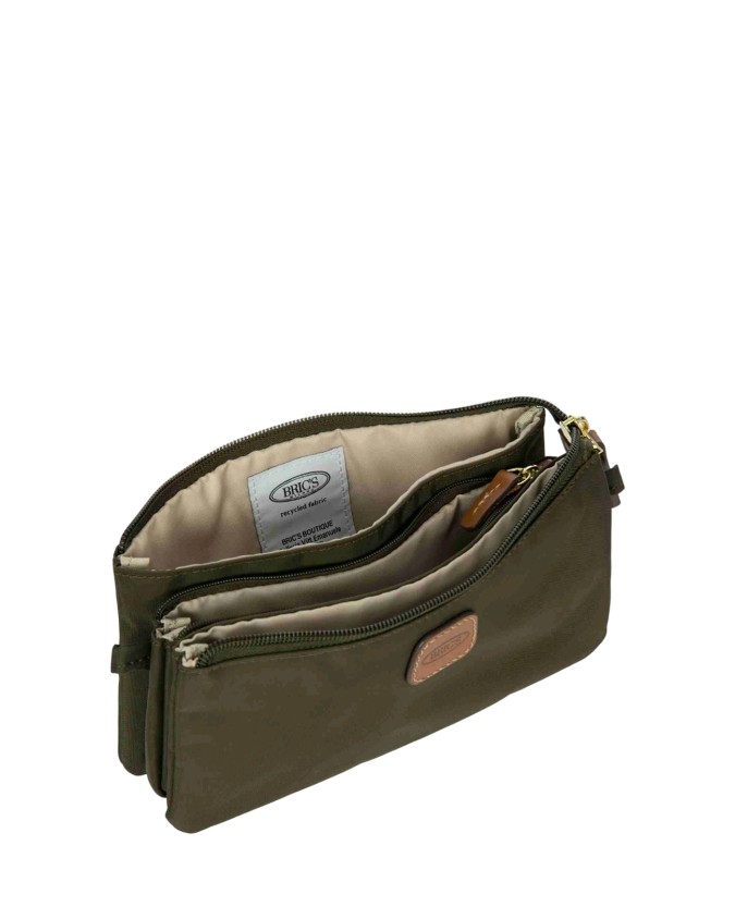 Bric's - Borsa a tracolla piccola a 3 tasche in tessuto