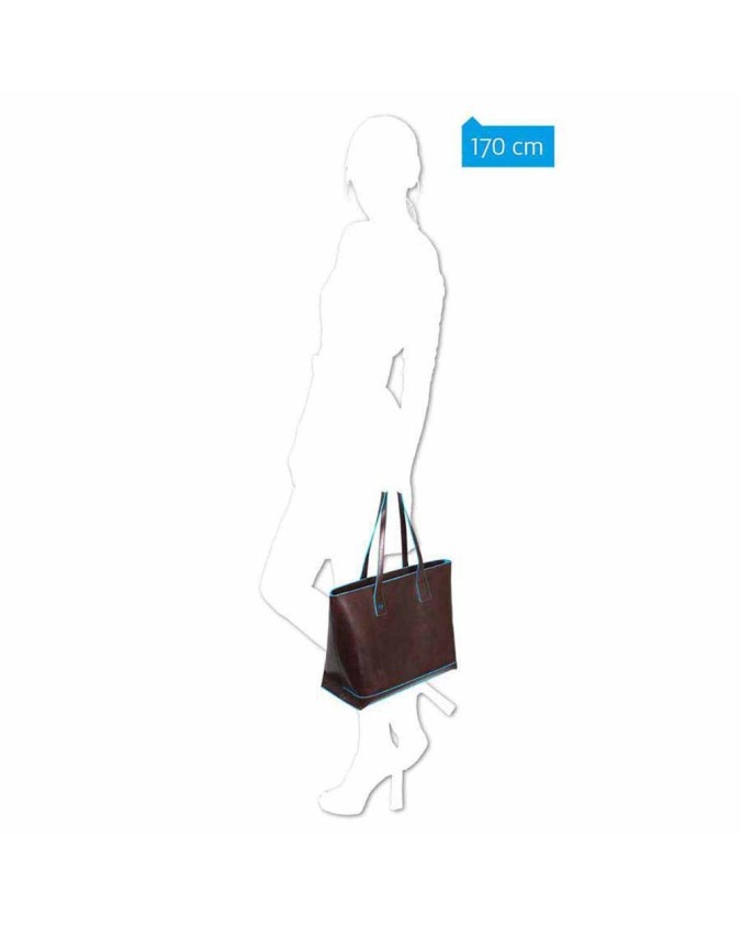 PIQUADRO - Shopping bag in pelle sfoderata - BD3336B2 su Studioarch