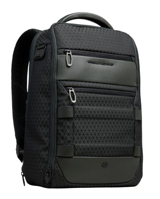  Piquadro - Zaino da Viaggio Modulare in Pelle e Tessuto Porta 2