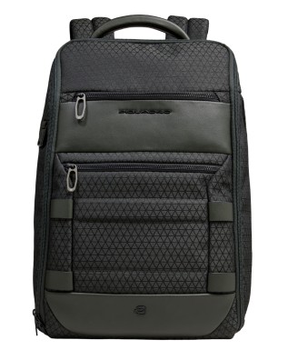Piquadro - Modularer 2-in-1-Reiserucksack aus Leder und...