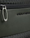 Piquadro - Modularer 2-in-1-Reiserucksack aus Leder und Stoff mit Fach für einen 15,6-Zoll-Laptop