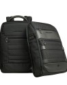 Piquadro - 2-in-1 Modular Travel Backpack in Leather and Fabric, Fits a 15.6" Laptop