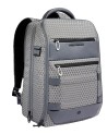Piquadro - 2-in-1 Modular Travel Backpack in Leather and Fabric, Fits a 15.6" Laptop