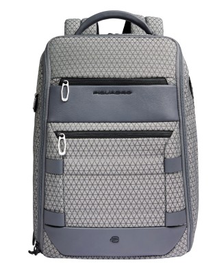 Piquadro - Modularer 2-in-1-Reiserucksack aus Leder und...