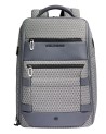 Piquadro - Modularer 2-in-1-Reiserucksack aus Leder und Stoff mit Fach für einen 15,6-Zoll-Laptop