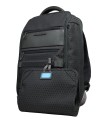 Piquadro - Modular Leather and Fabric Travel Backpack with 15.6" Laptop Compartment