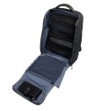 Piquadro - Modular Leather and Fabric Travel Backpack with 15.6" Laptop Compartment
