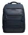 Piquadro - Modular Leather and Fabric Travel Backpack with 17.3" Laptop Compartment